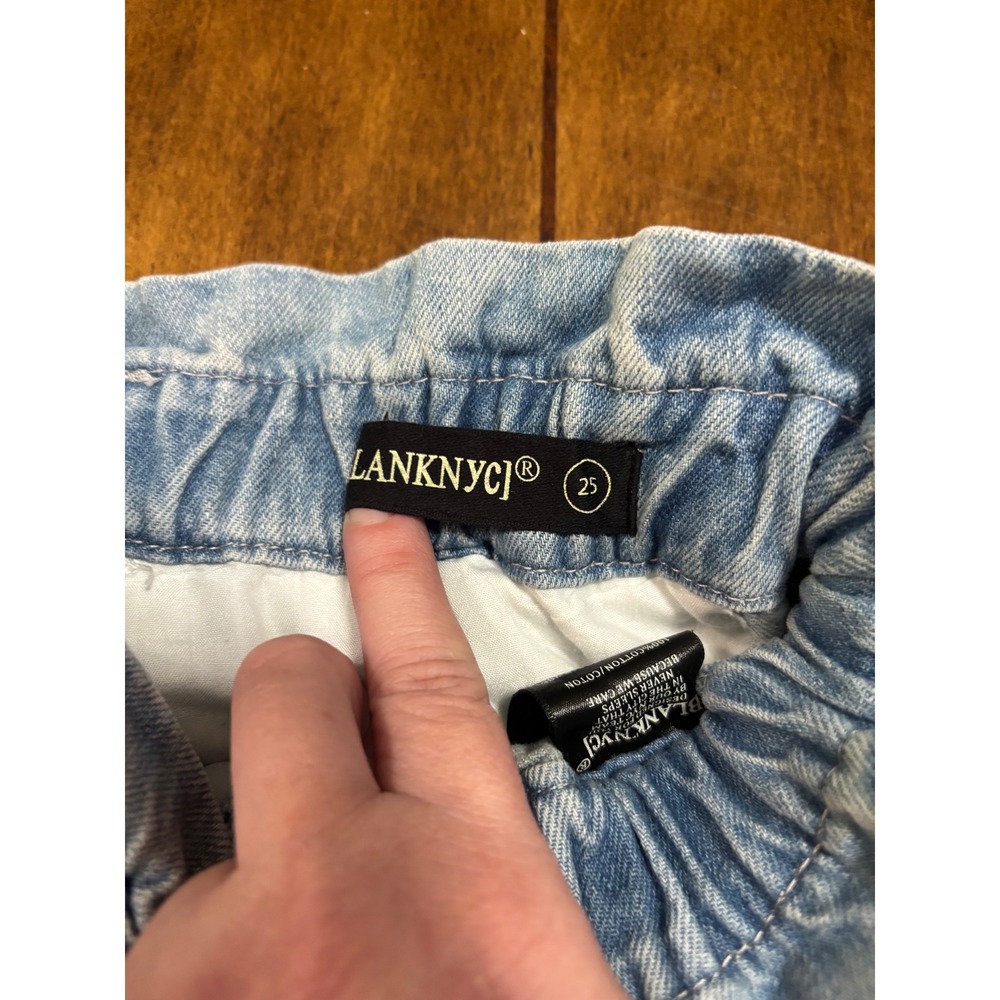 Blank NYC Womens Size 25 Light Wash High Rise Paper Bag Waist Jeans NWOT - Picture 6 of 11